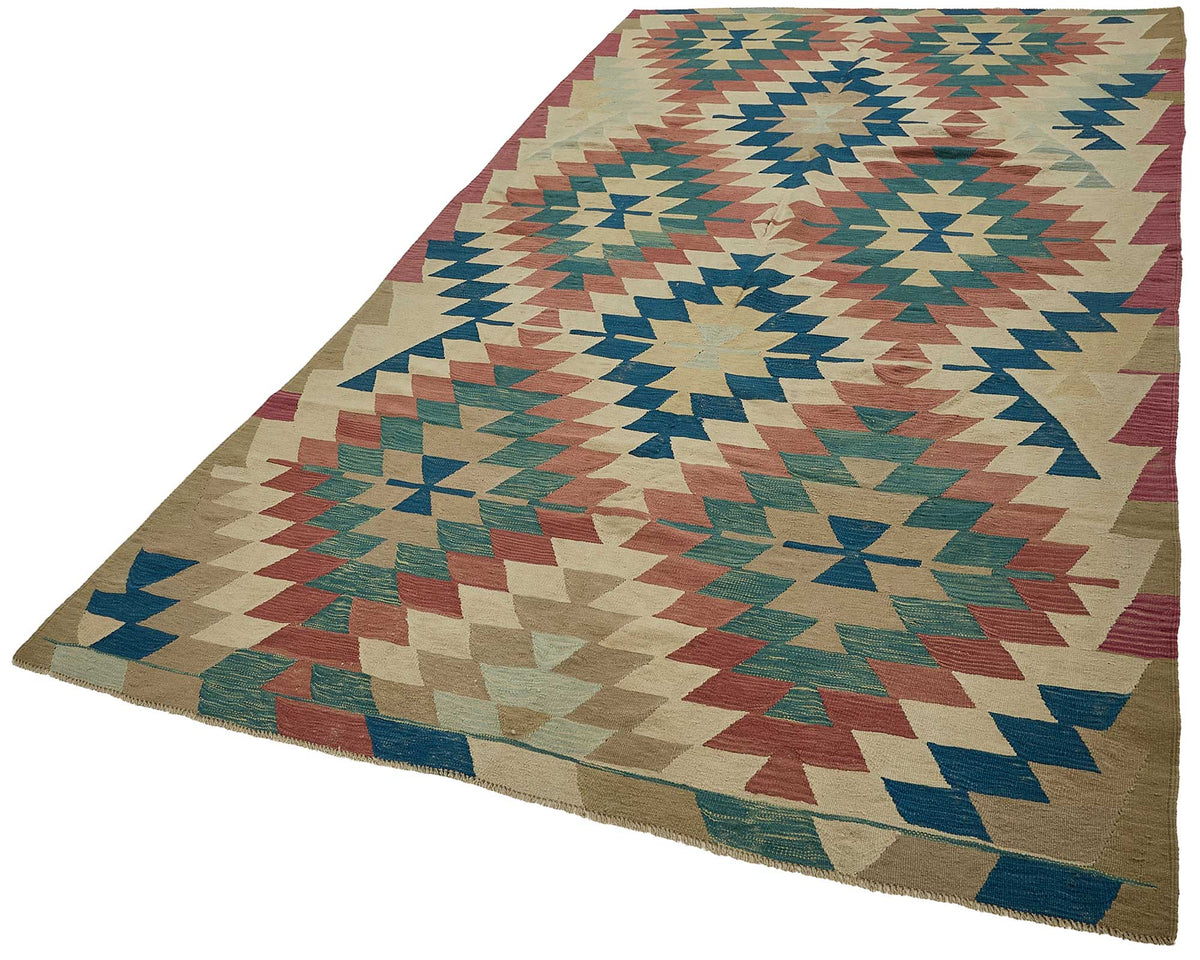 6x11 Handwoven Turkish Kilim Rug - 50688