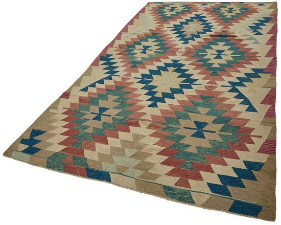 6x11 Handwoven Turkish Kilim Rug - 50688