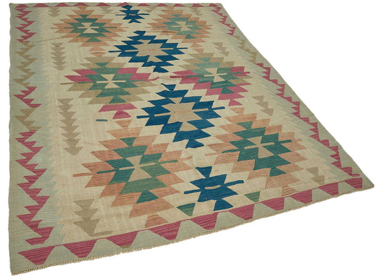 6x9 Handwoven Turkish Kilim Rug - 50690