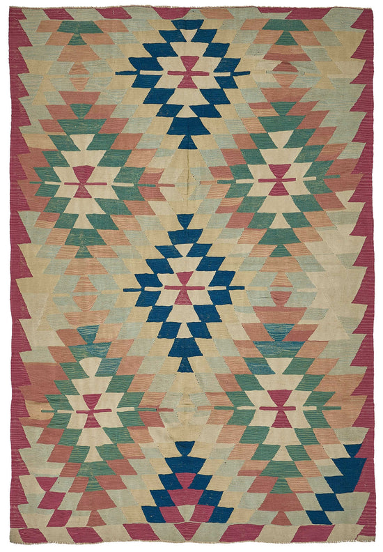 6x10 Handwoven Turkish Kilim Rug - 50691