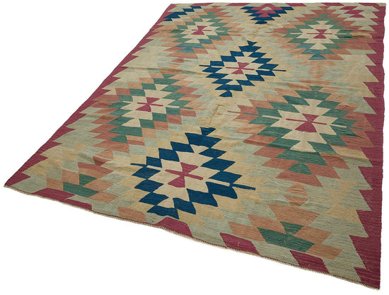 6x10 Handwoven Turkish Kilim Rug - 50691