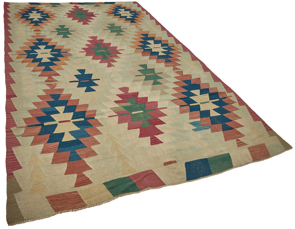 6x11 Handwoven Turkish Kilim Rug - 50693