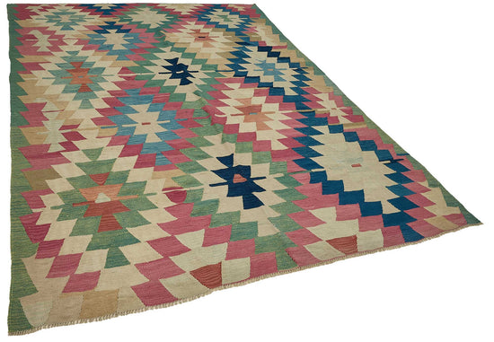 6x9 Handwoven Turkish Kilim Rug - 50695