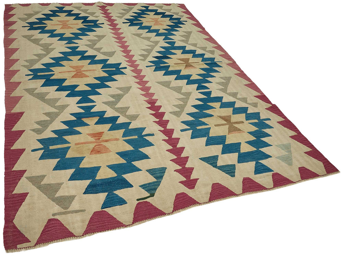 6x9 Handwoven Turkish Kilim Rug - 50697
