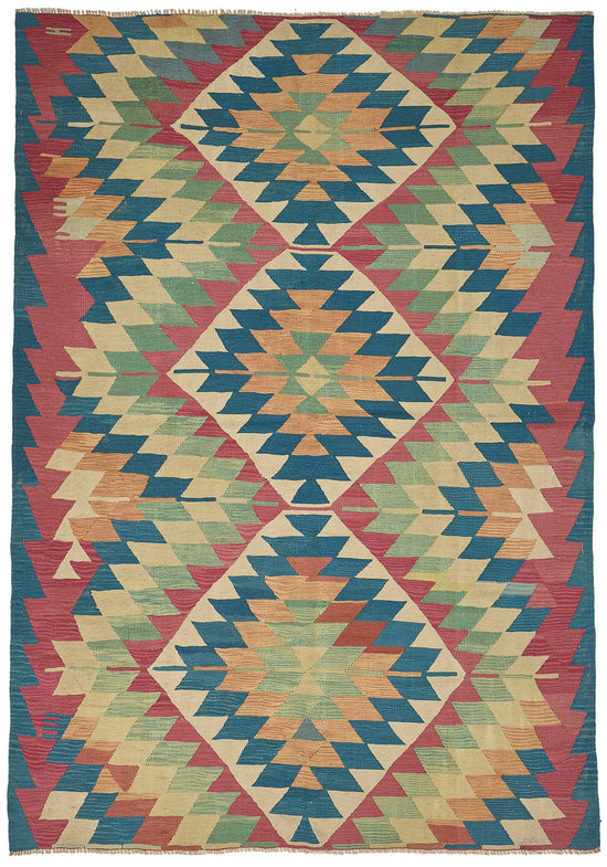 6x9 Handwoven Turkish Kilim Rug - 50698