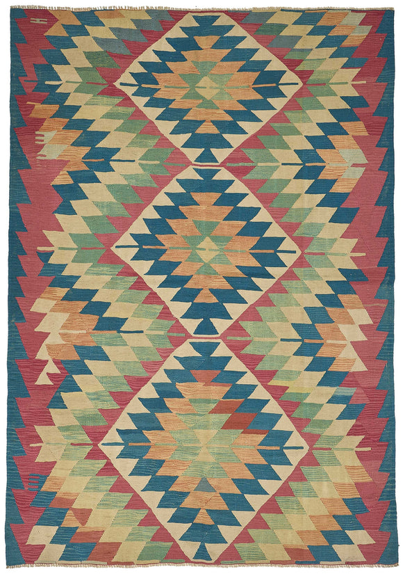 6x9 Handwoven Turkish Kilim Rug - 50698