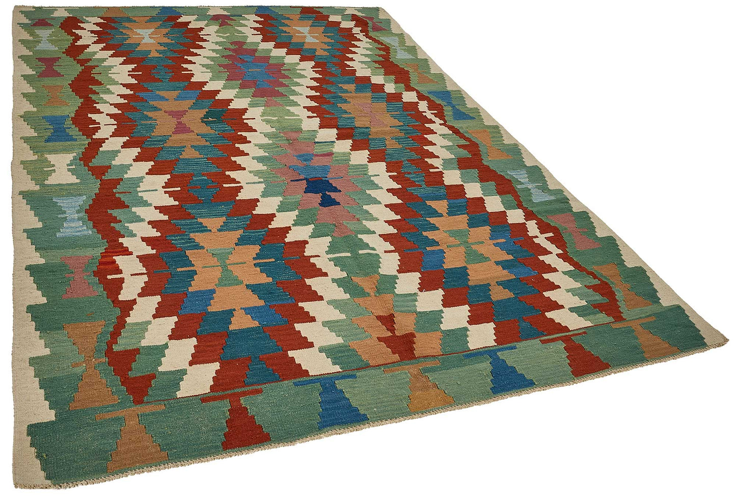 7x9 Handwoven Turkish Kilim Rug - 50699