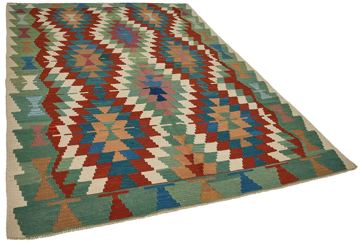 7x9 Handwoven Turkish Kilim Rug - 50699