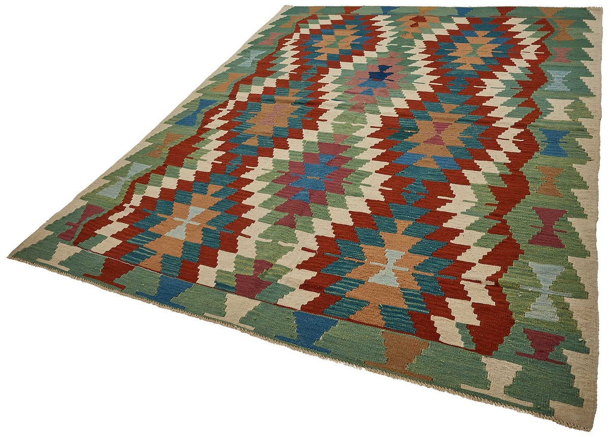 7x9 Handwoven Turkish Kilim Rug - 50699