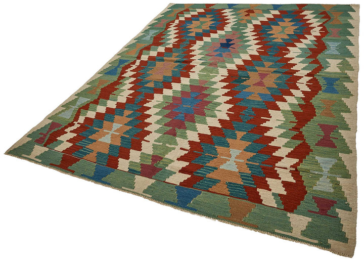 7x9 Handwoven Turkish Kilim Rug - 50699