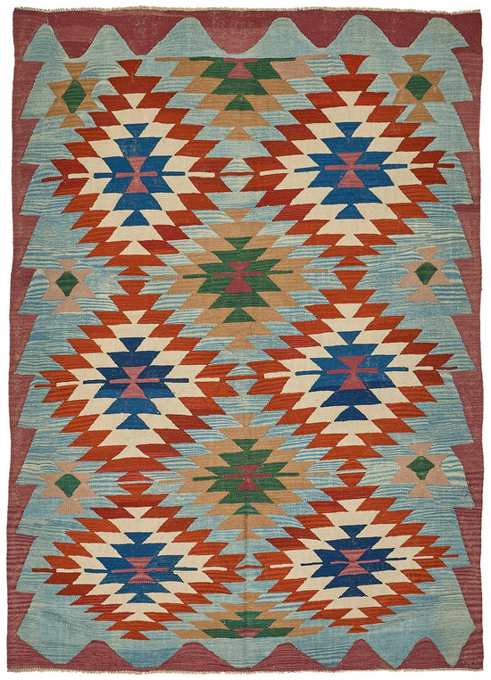 6x8 Handwoven Turkish Kilim Rug - 50703
