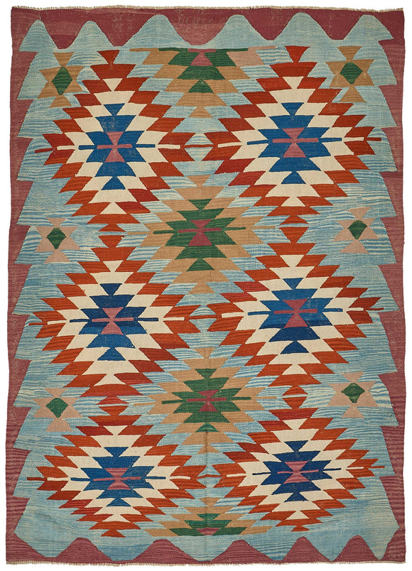 6x8 Handwoven Turkish Kilim Rug - 50703