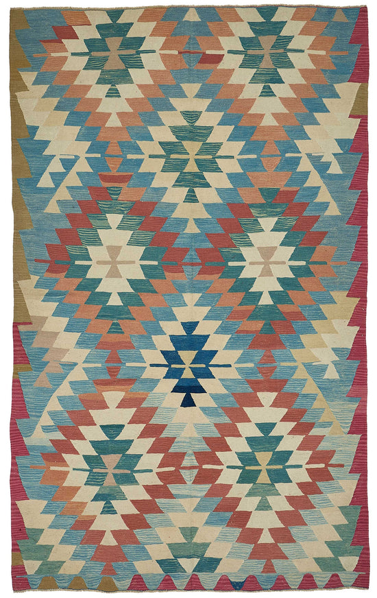 6x10 Handwoven Turkish Kilim Rug - 50704