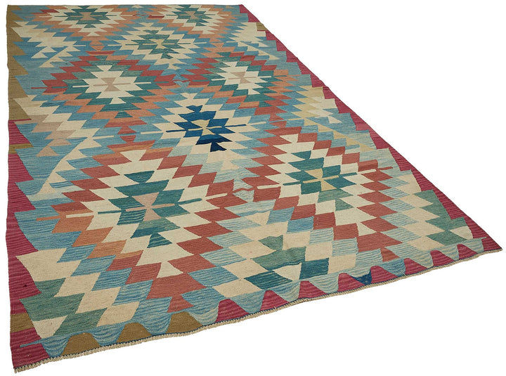 6x10 Handwoven Turkish Kilim Rug - 50704