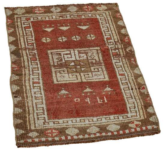 2x2 Vintage Turkish Small Rug – 50720
