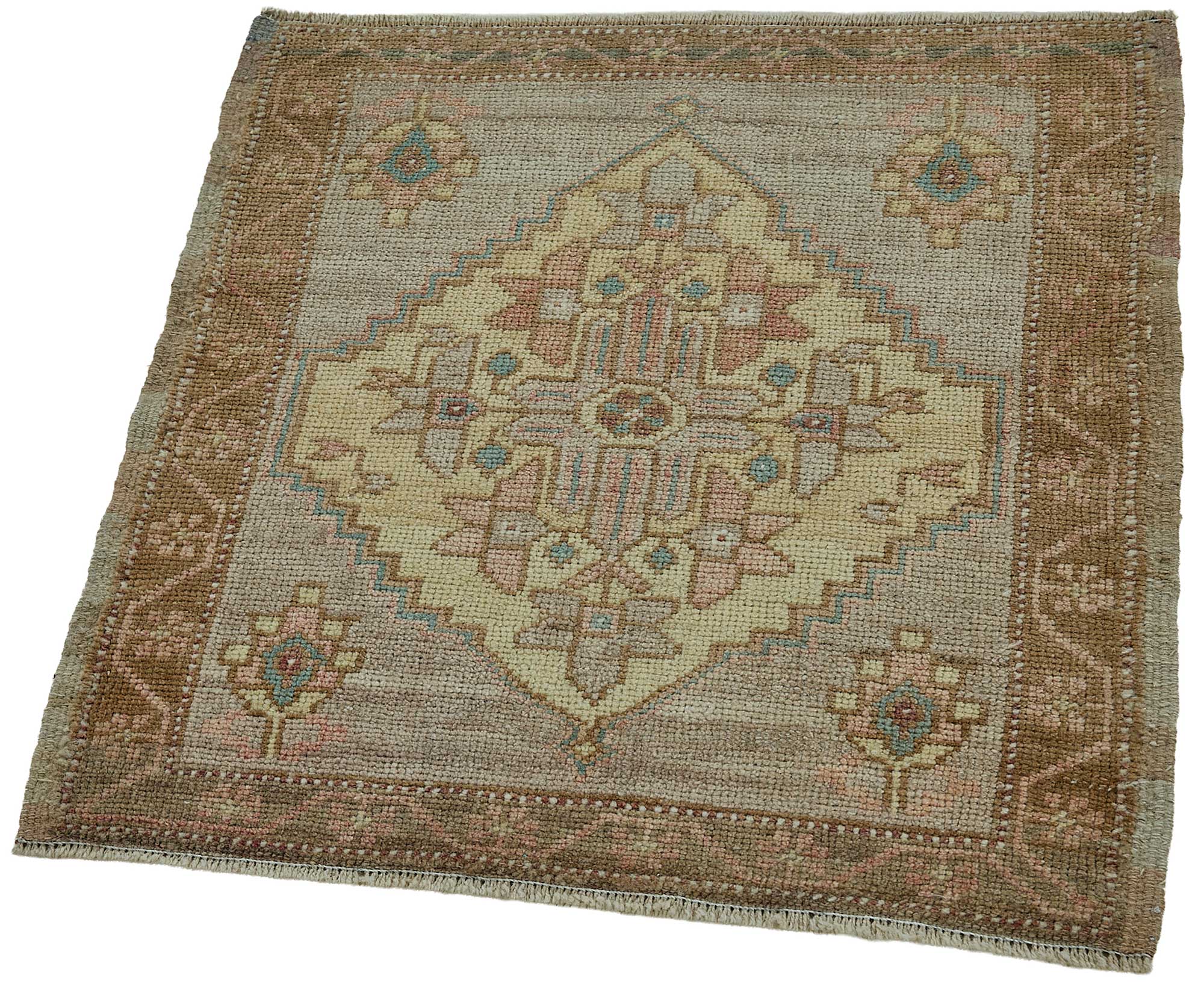 2x2 Vintage Turkish Small Rug – 50732