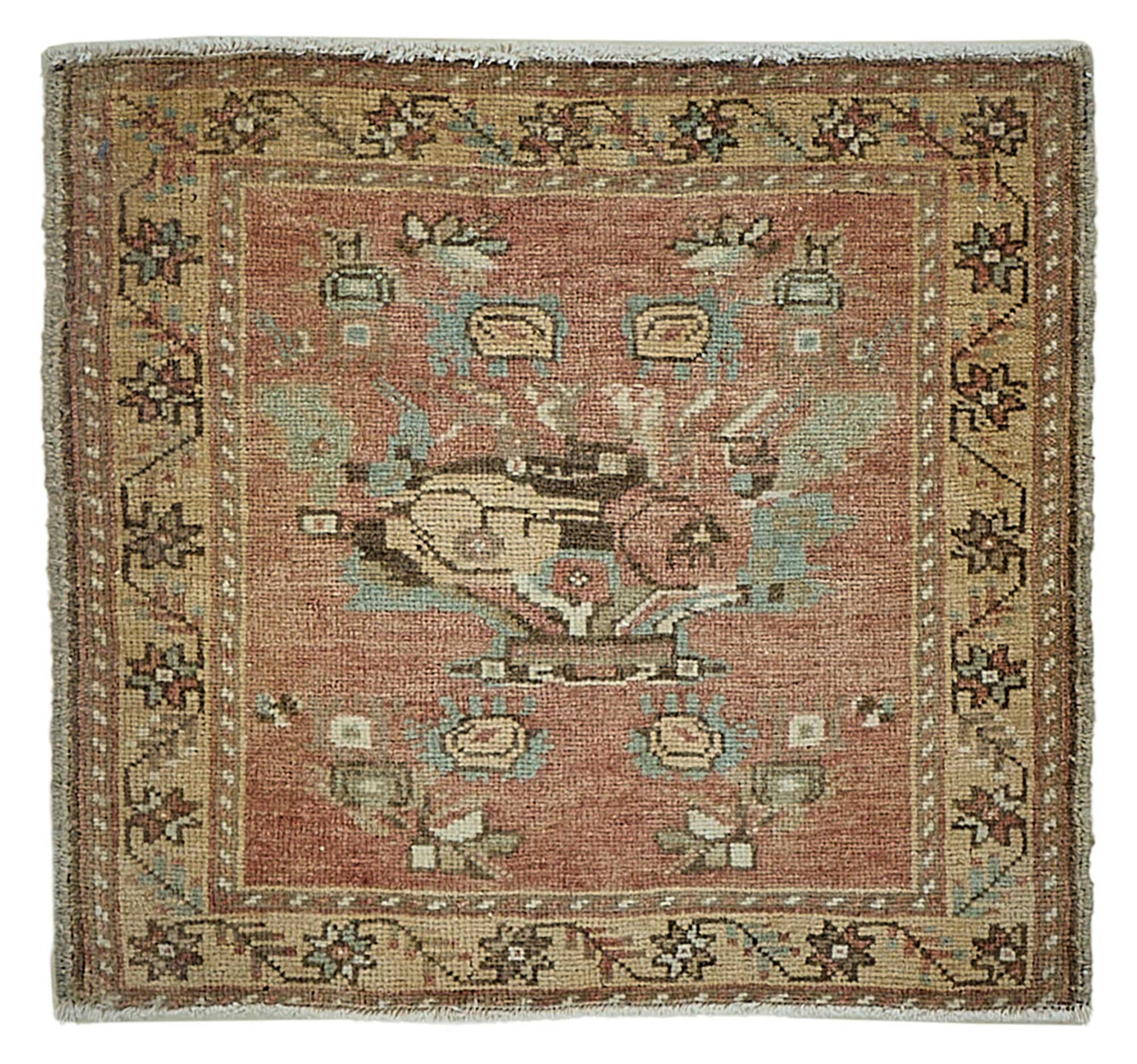 2x2 Vintage Turkish Small Rug – 50733