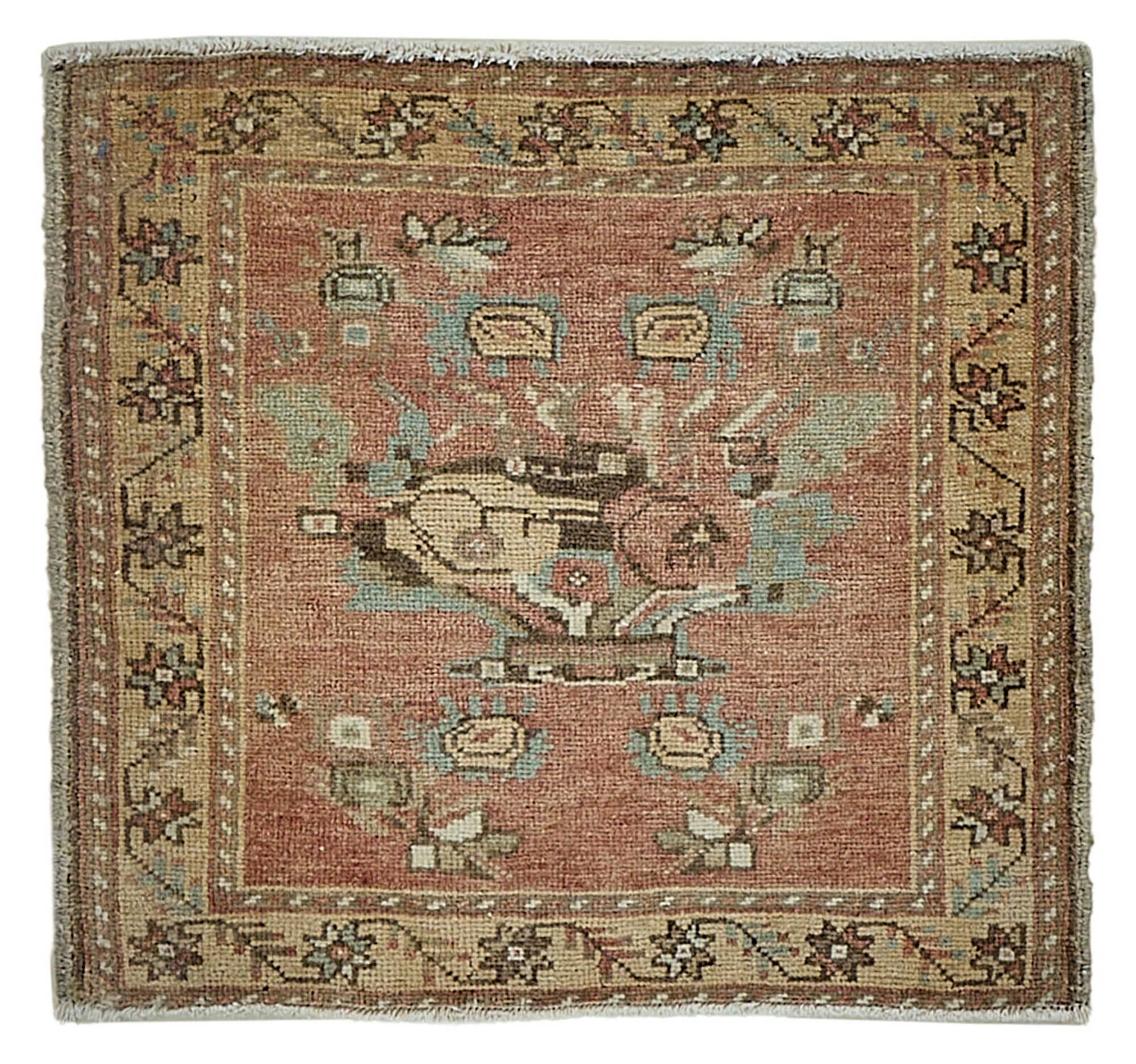 2x2 Vintage Turkish Small Rug – 50733