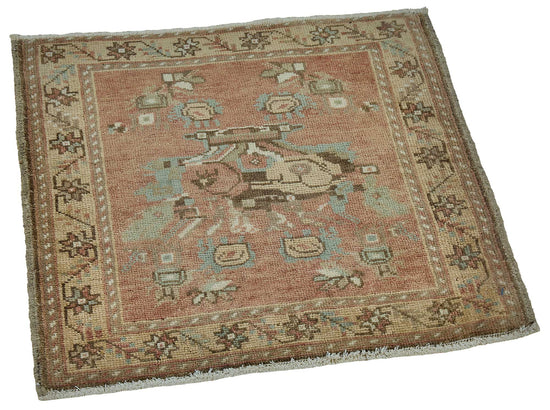2x2 Vintage Turkish Small Rug – 50733
