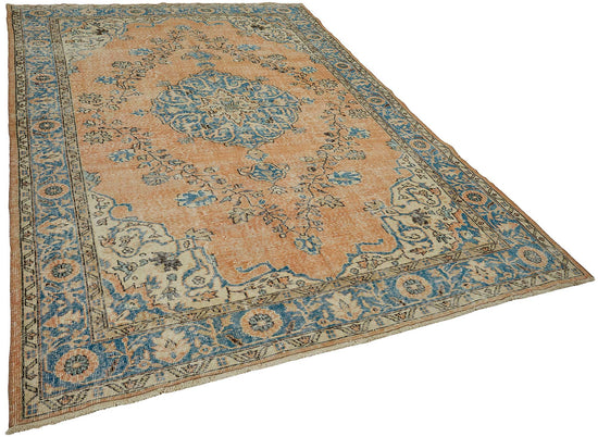 7x10 Hand-Knotted Turkish Vintage Rug - 50803