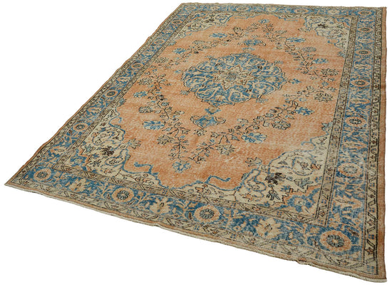 7x10 Hand-Knotted Turkish Vintage Rug - 50803