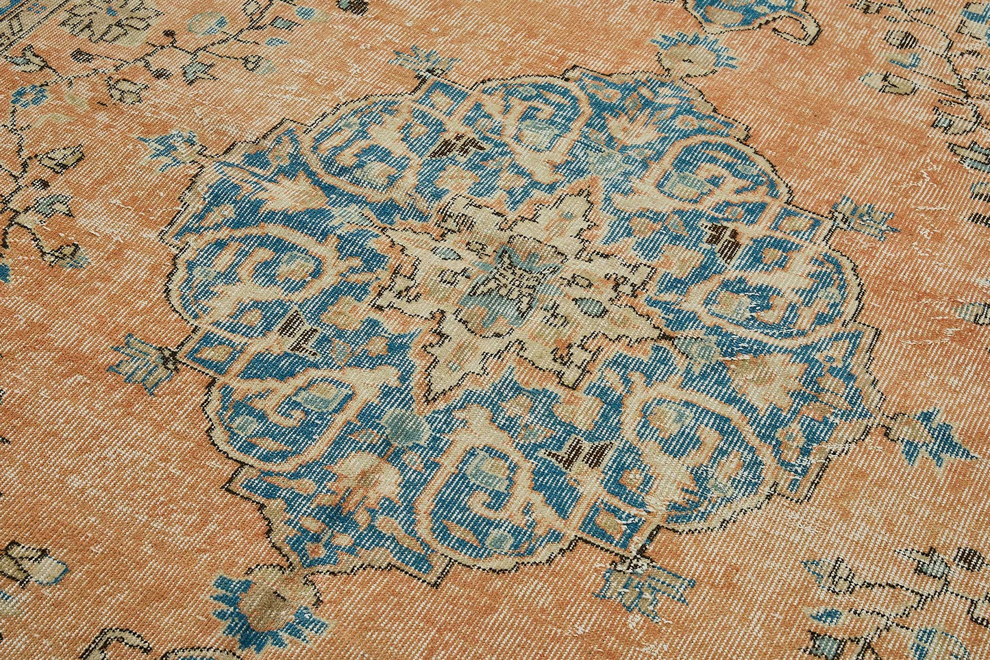 7x10 Hand-Knotted Turkish Vintage Rug - 50803
