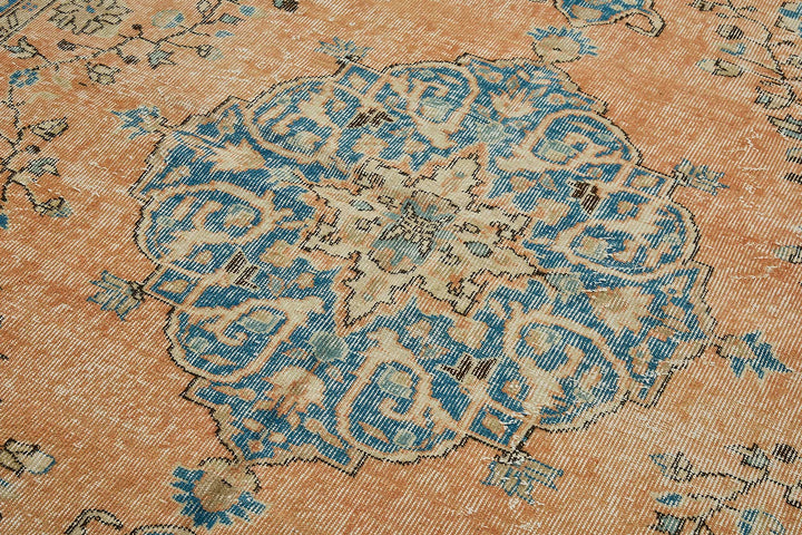 7x10 Hand-Knotted Turkish Vintage Rug - 50803