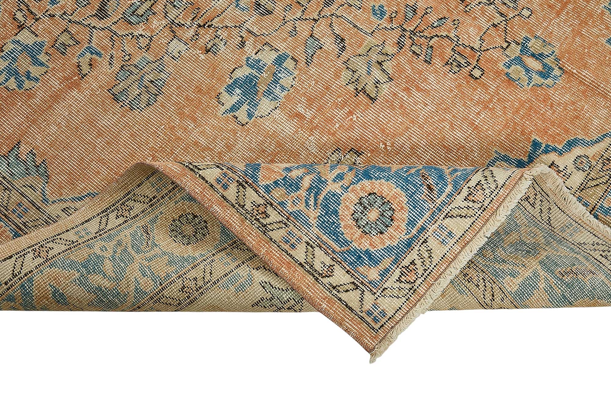 7x10 Hand-Knotted Turkish Vintage Rug - 50803