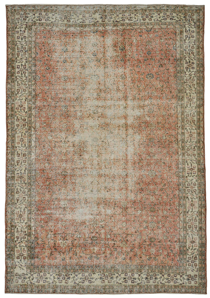 7x10 Hand-Knotted Turkish Vintage Rug - 50804