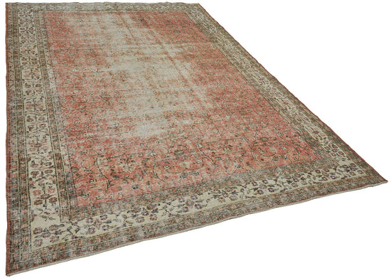 7x10 Hand-Knotted Turkish Vintage Rug - 50804