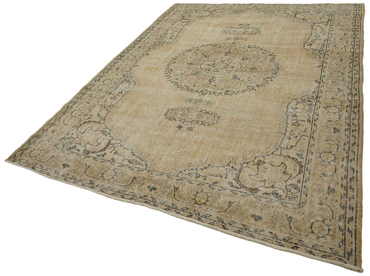 7x10 Hand-Knotted Turkish Vintage Rug - 50805