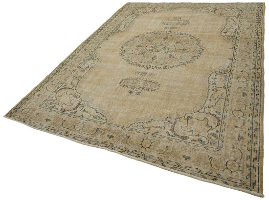 7x10 Hand-Knotted Turkish Vintage Rug - 50805