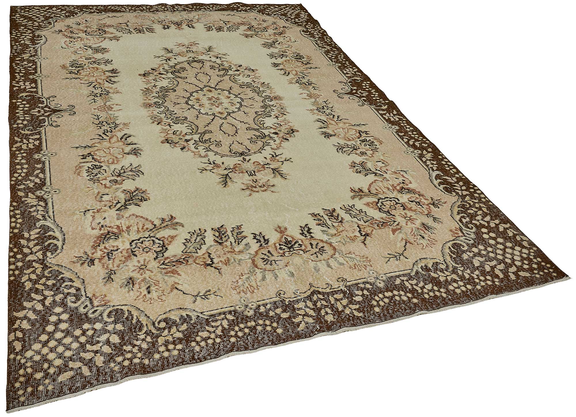 7x10 Hand-Knotted Turkish Vintage Rug - 50806