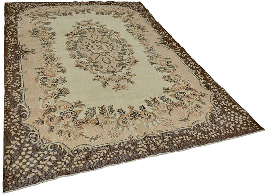 7x10 Hand-Knotted Turkish Vintage Rug - 50806