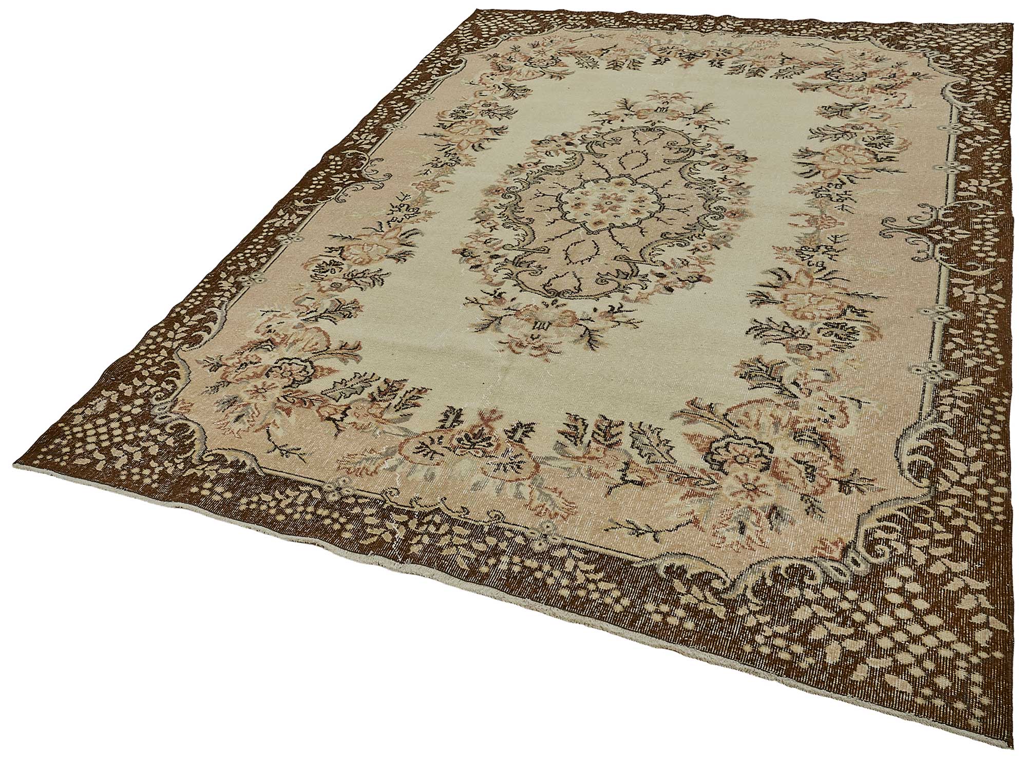 7x10 Hand-Knotted Turkish Vintage Rug - 50806