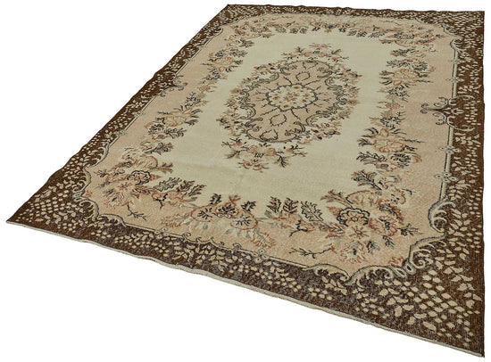 7x10 Hand-Knotted Turkish Vintage Rug - 50806