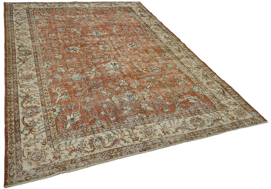 7x10 Hand-Knotted Turkish Vintage Rug - 50807