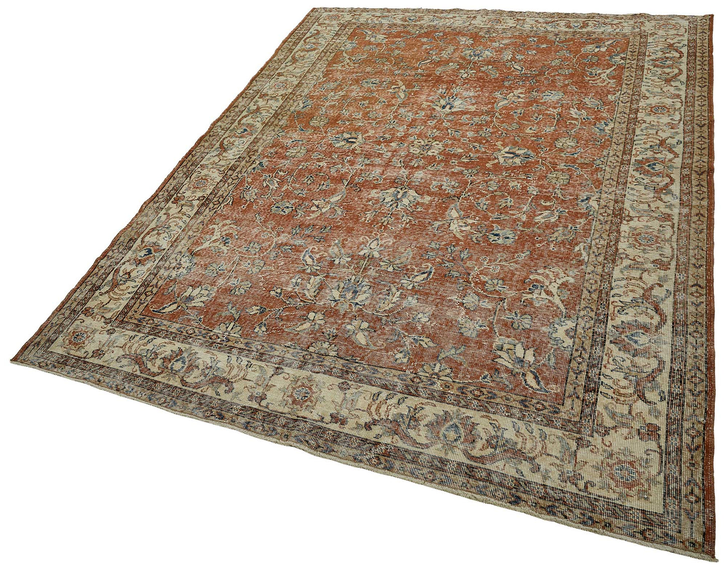 7x10 Hand-Knotted Turkish Vintage Rug - 50807
