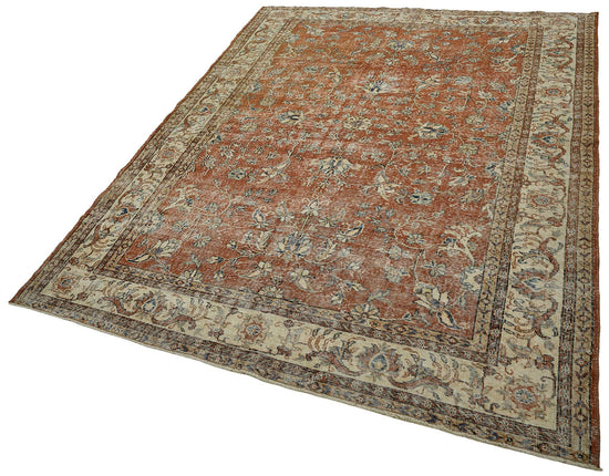 7x10 Hand-Knotted Turkish Vintage Rug - 50807
