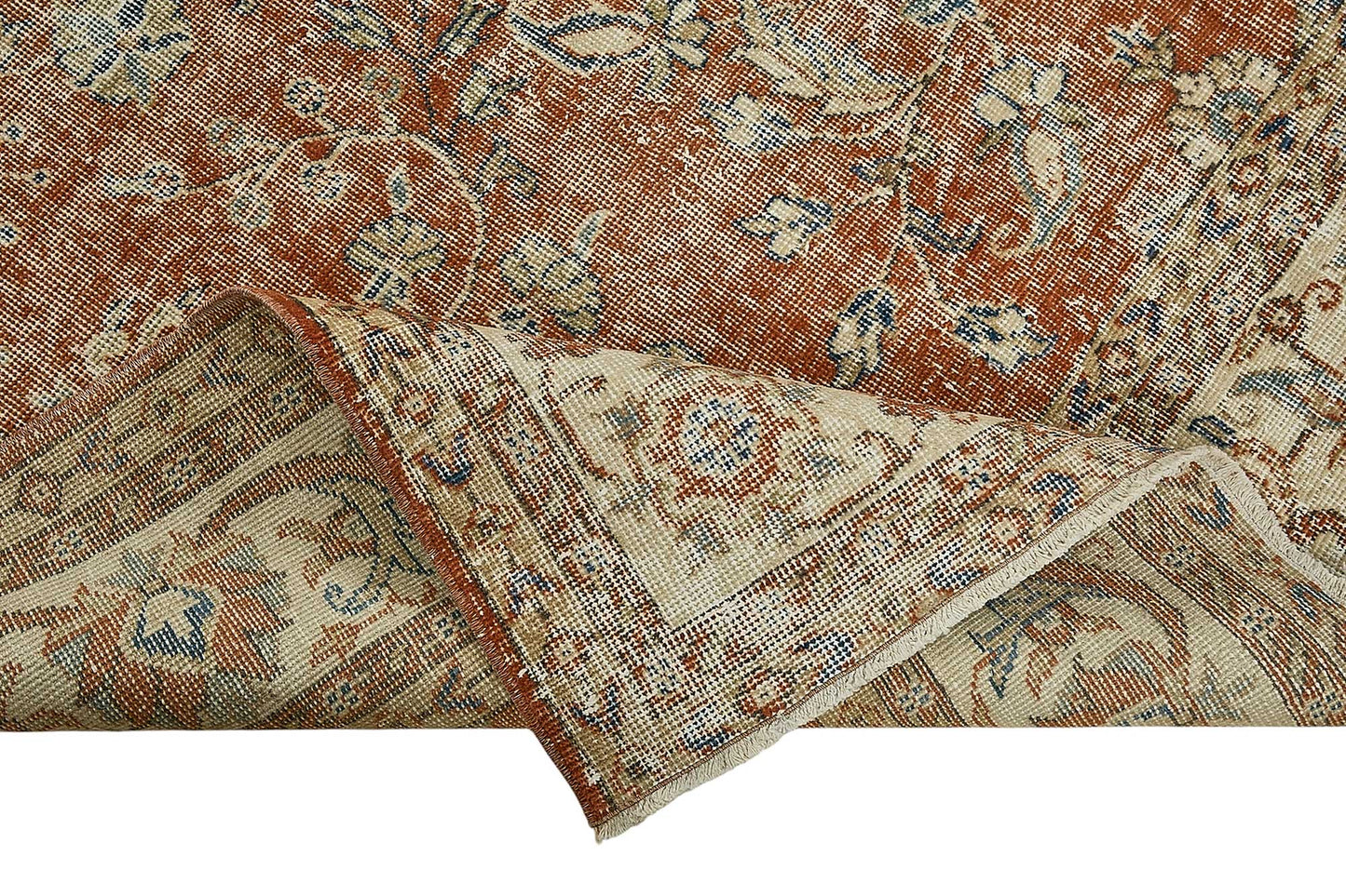 7x10 Hand-Knotted Turkish Vintage Rug - 50807