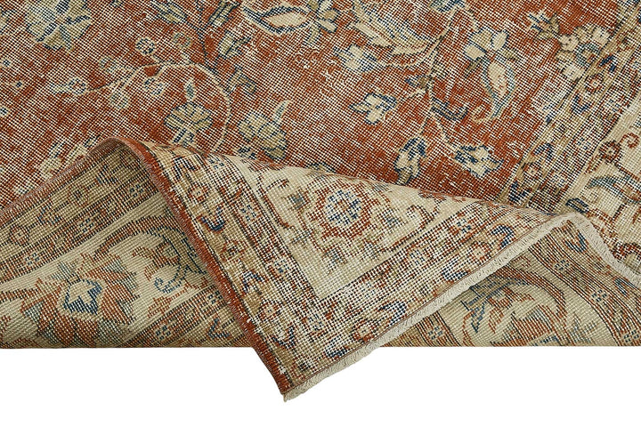 7x10 Hand-Knotted Turkish Vintage Rug - 50807