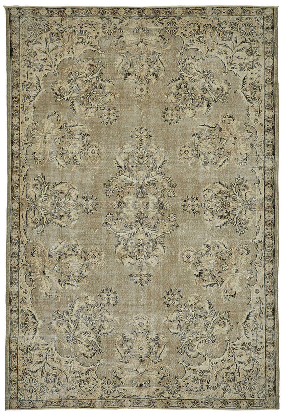 7x10 Hand-Knotted Turkish Vintage Rug - 50808