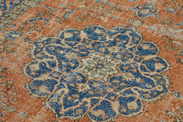 7x10 Hand-Knotted Turkish Vintage Rug - 50809