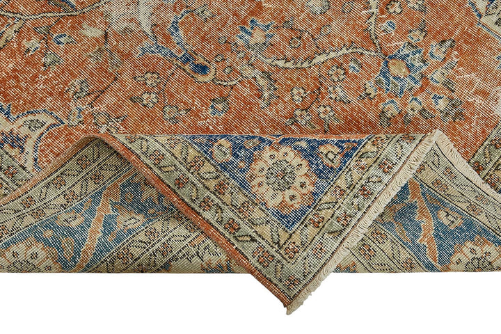 7x10 Hand-Knotted Turkish Vintage Rug - 50809