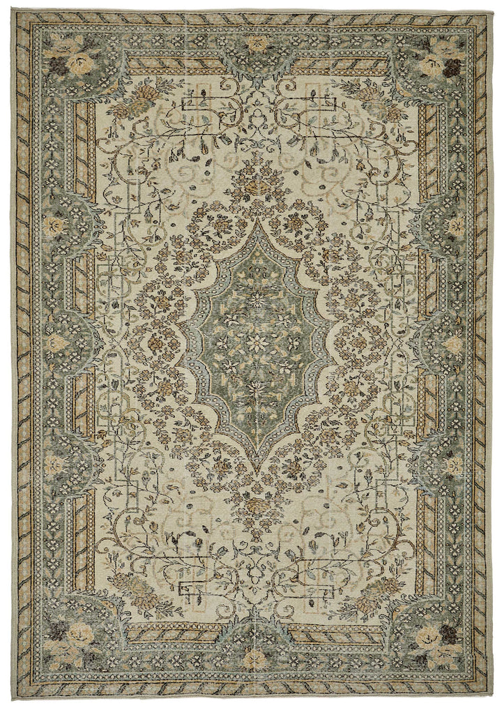 7x10 Hand-Knotted Turkish Vintage Rug - 50810