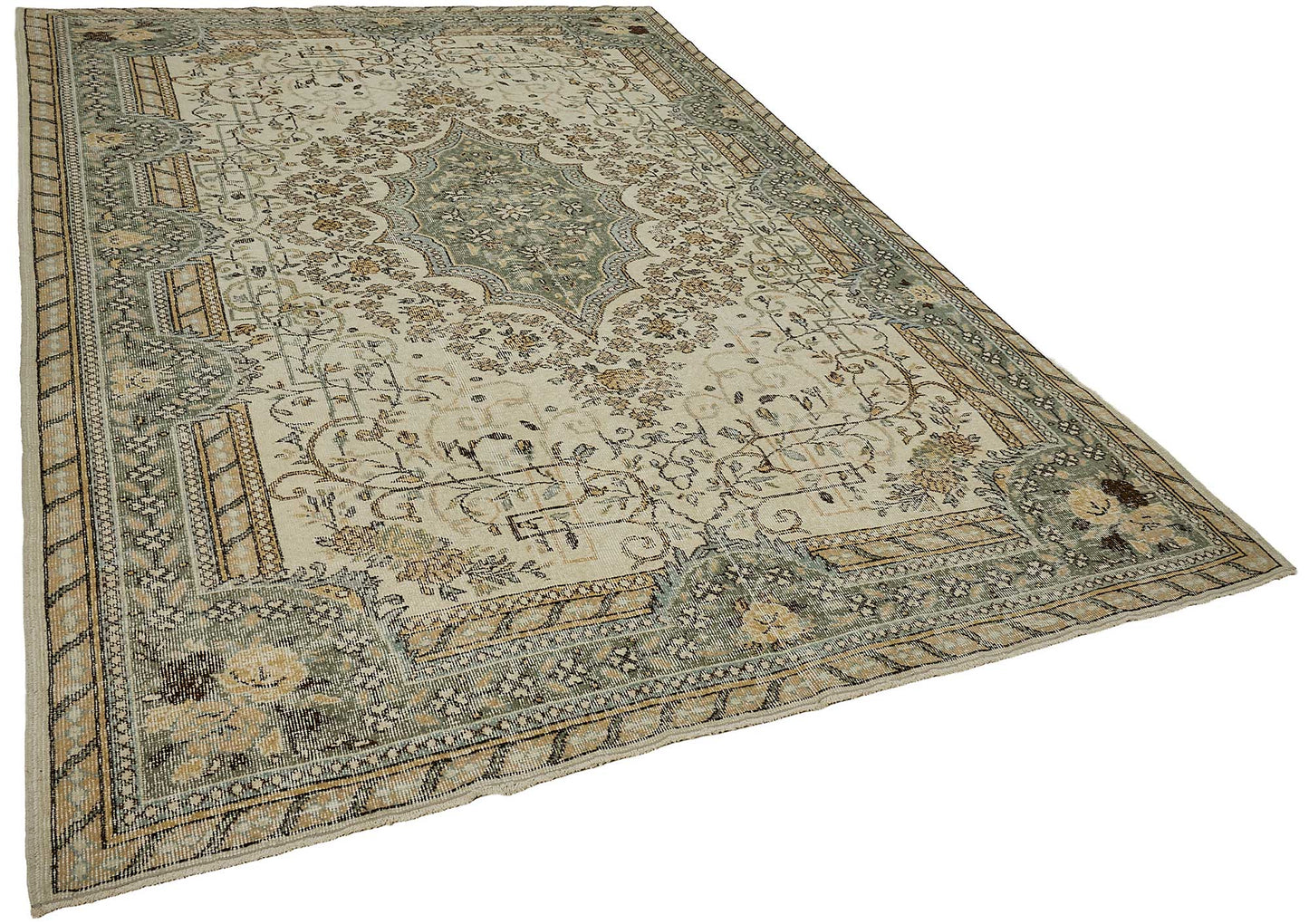 7x10 Hand-Knotted Turkish Vintage Rug - 50810