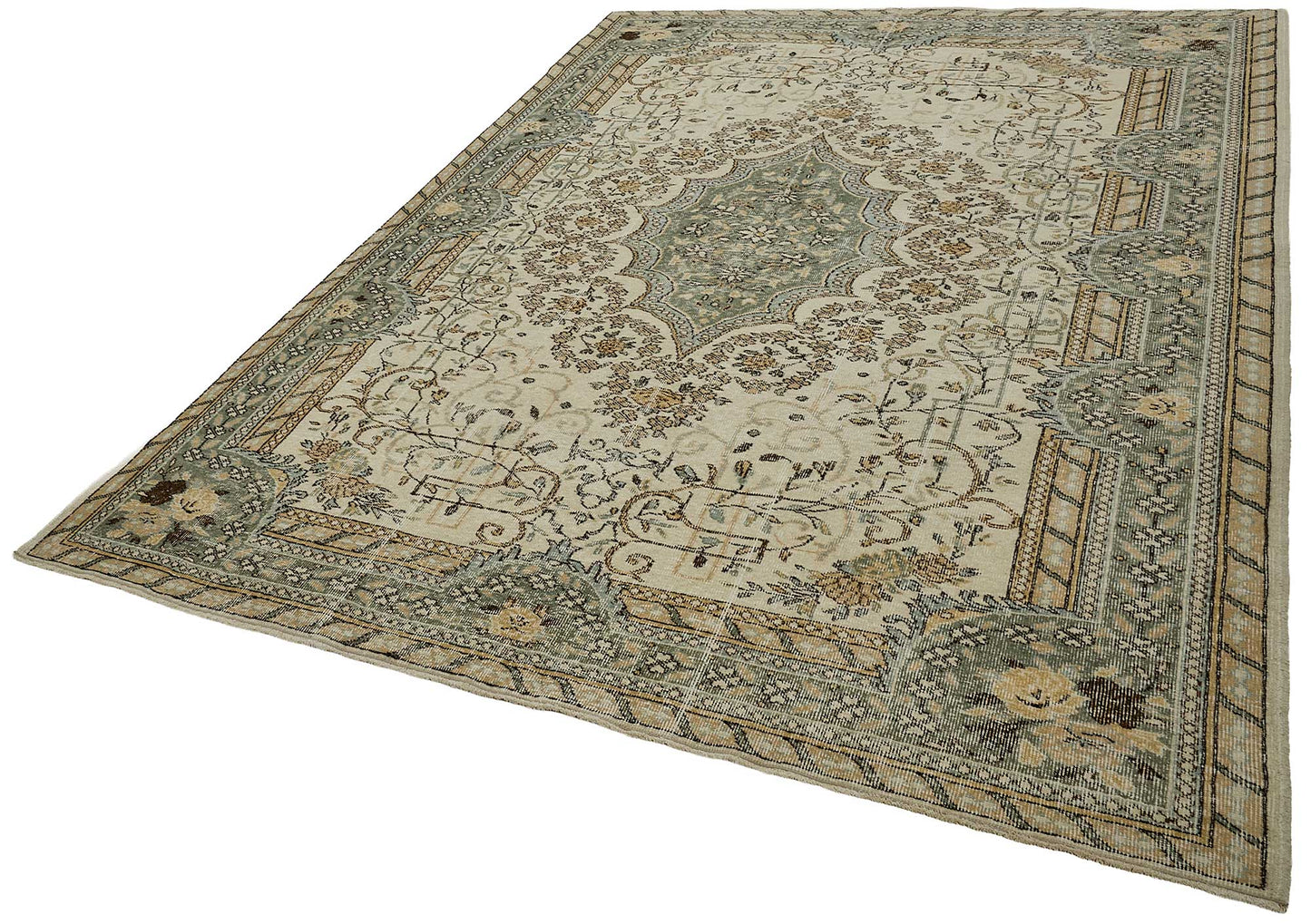 7x10 Hand-Knotted Turkish Vintage Rug - 50810