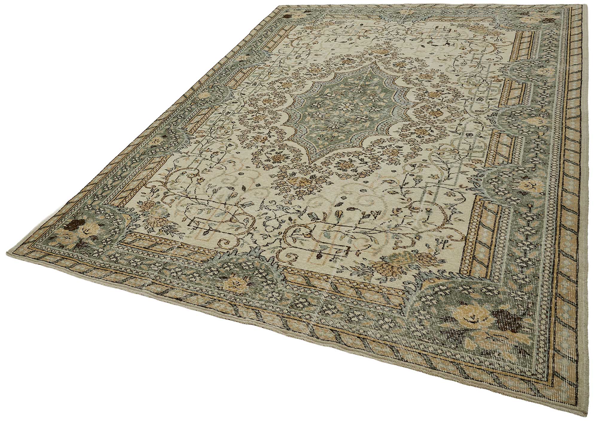 7x10 Hand-Knotted Turkish Vintage Rug - 50810