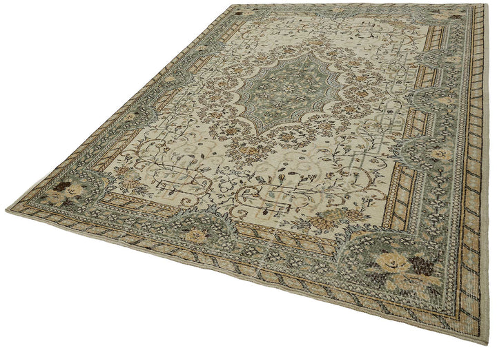 7x10 Hand-Knotted Turkish Vintage Rug - 50810