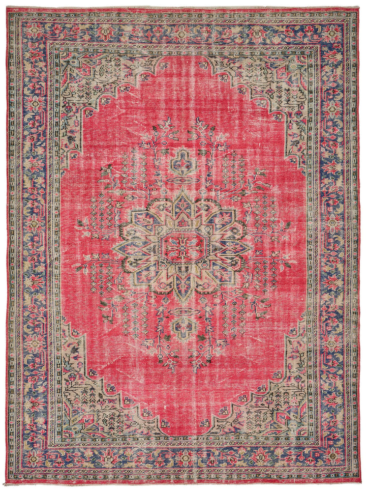 7x10 Hand-Knotted Turkish Vintage Rug - 50811